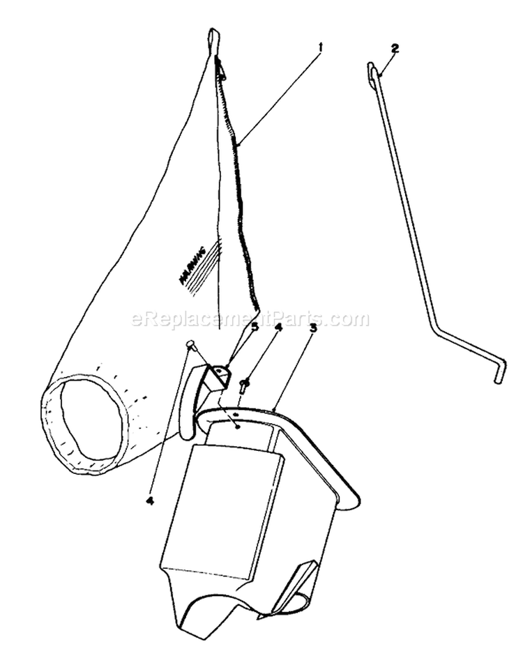 Bagging Kit No. 27-7828 Diagram and Parts List for 23307 7000001-7999999 - 1977 Toro Lawn Mower