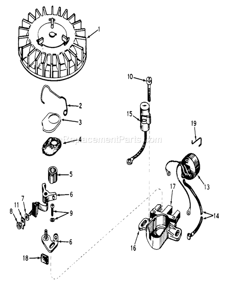 Magneto No. 610794a Diagram and Parts List for 23370 8000001-8999999 - 1978 Toro Lawn Mower