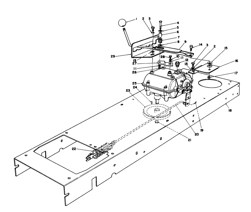 Transmission Linkage Assembly Diagram and Parts List for 56145 8000001 - 8999999 Toro Lawn Tractor