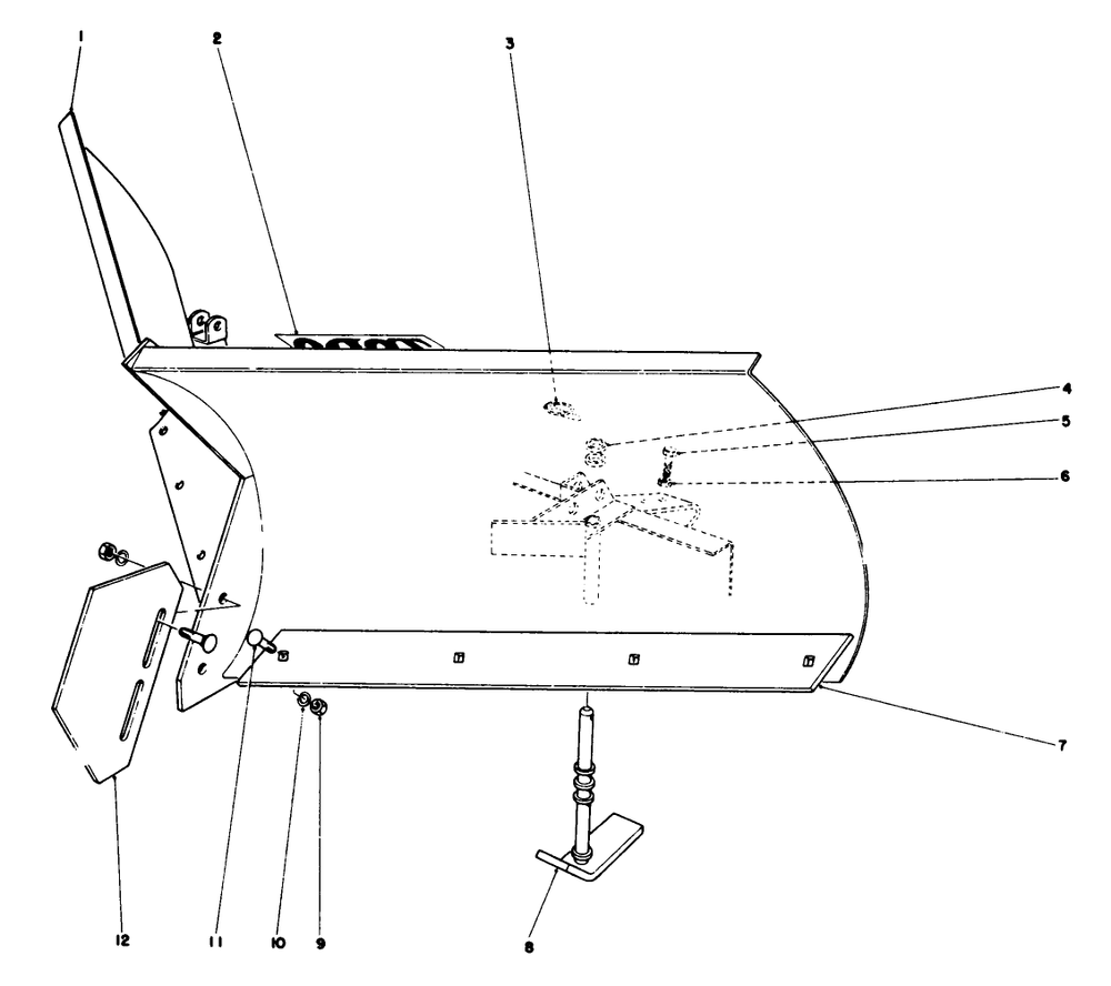 V-Plow Model No. 30750 (Optional) Diagram and Parts List for 30775 100001 - 199999 Toro Lawn Tractor