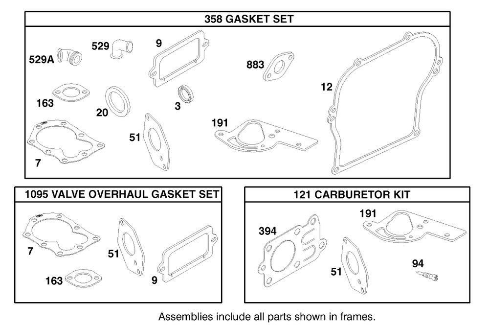 Engine Briggs & Stratton Model 92252-0129-02 Diagram and Parts List for 62063 790001 - 799999 Toro Aerator