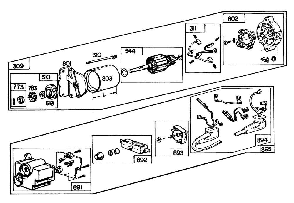 Starter Motor Kit Model No. 37-4630 (Optional) Diagram and Parts List for 38090 4000001 - 4999999 Toro Snow Blower