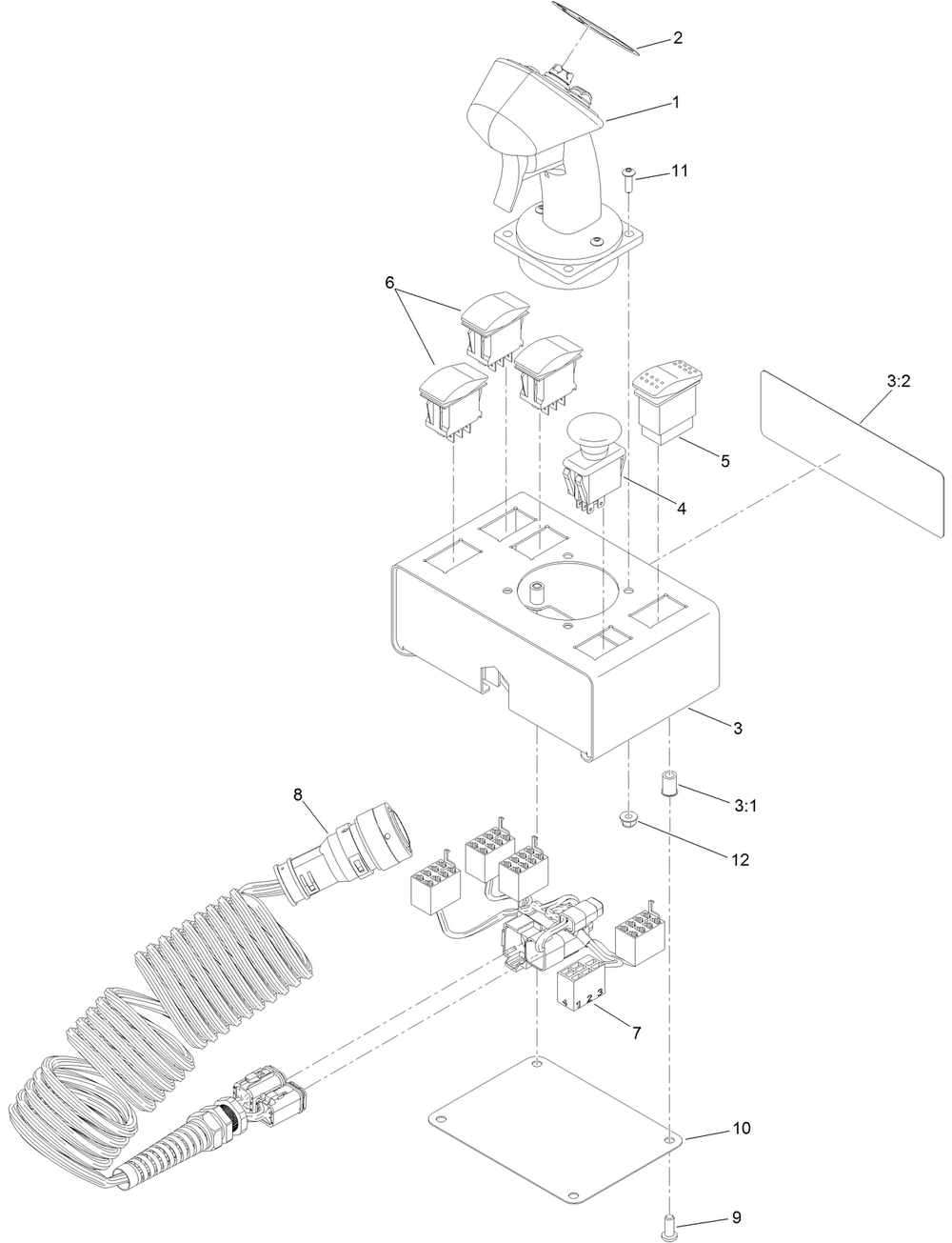 Travel Pendant Assembly No. 137-5296 Diagram and Parts List for 23803 400000000 - 999999999 Toro Lawn Tractor Accessories