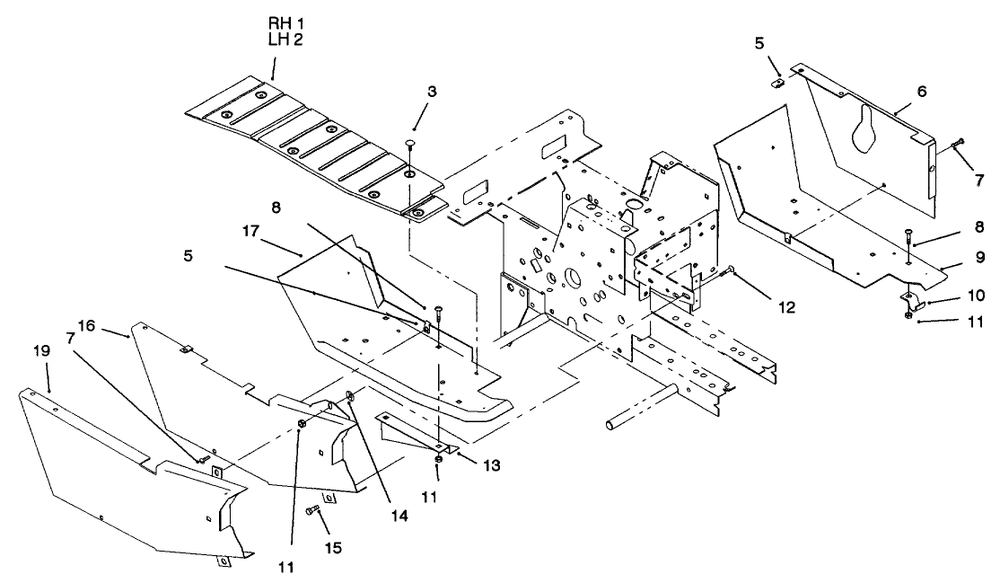 Footrest & Hoodstand Side Covers Diagram and Parts List for 73521 6900001 - 6999999 Toro Lawn Tractor