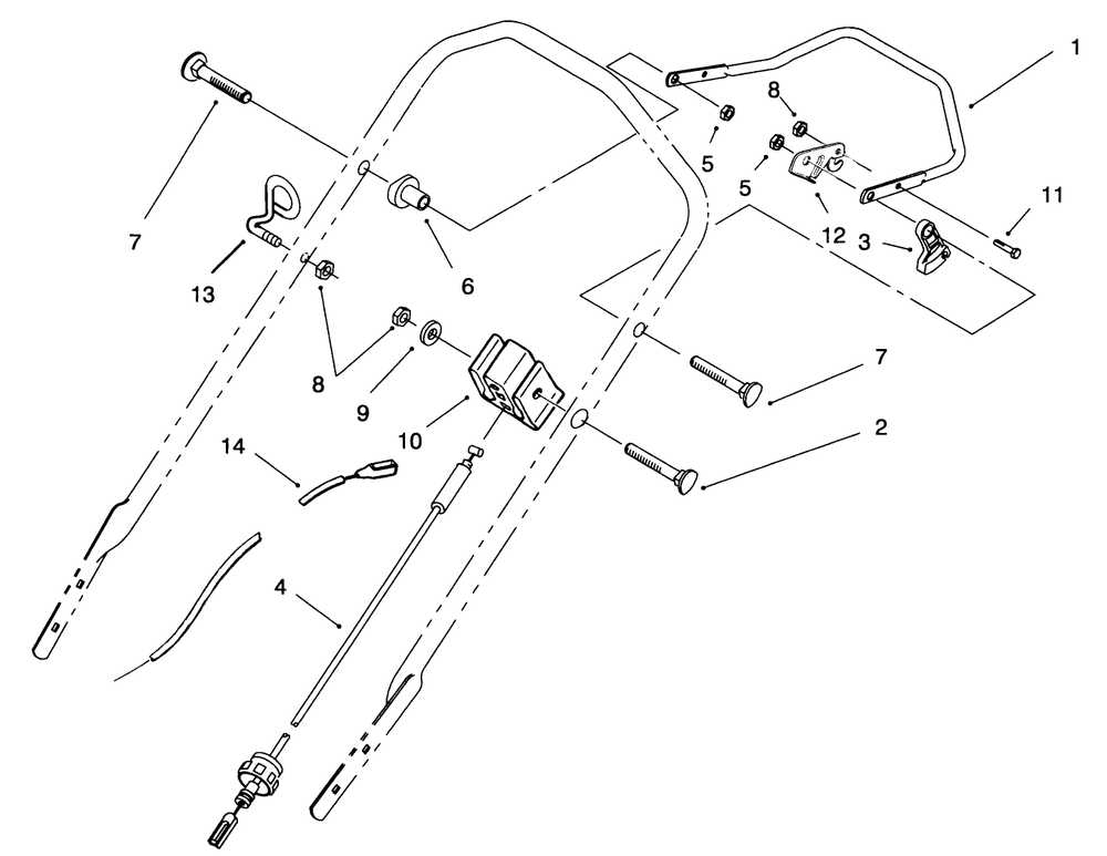 Traction Control Assembly Diagram and Parts List for 20766BC 49000001 - 49999999 Toro Lawn Mower