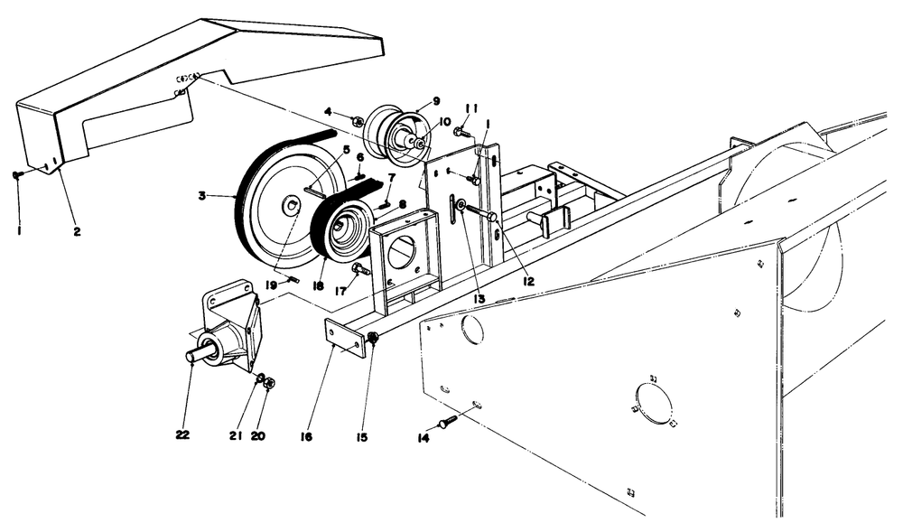 Cross Frame & Pulley Assemblies Diagram and Parts List for 30570 90001 - 99999 Toro Snow Blower