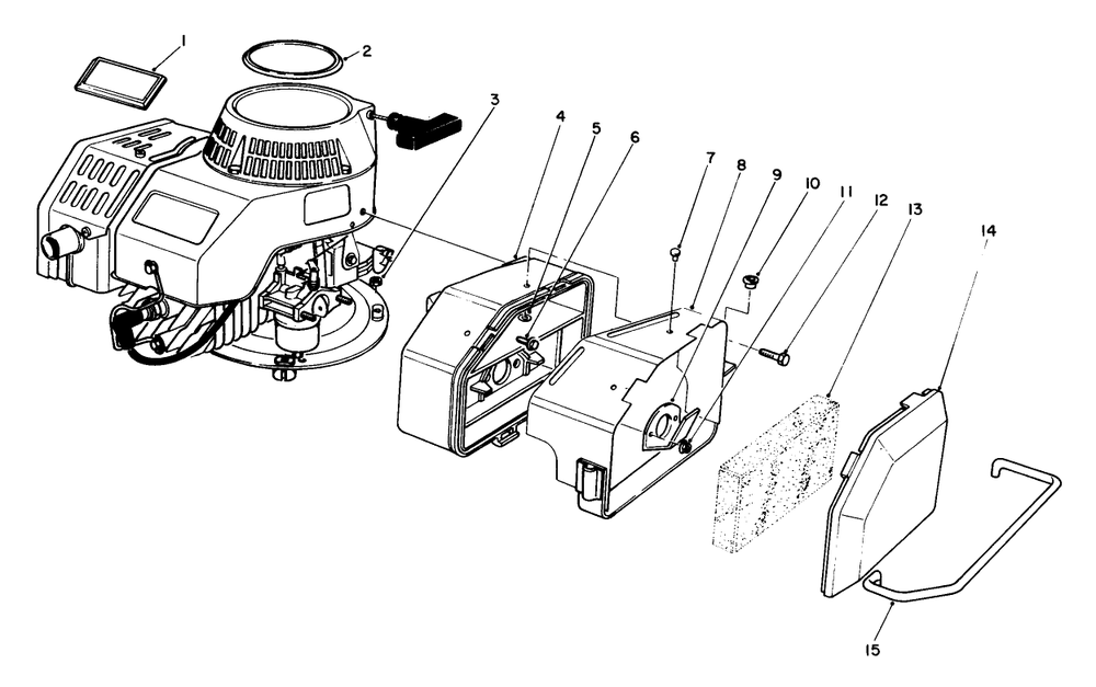 Engine Assembly Diagram and Parts List for 22025 5000001 - 5999999 Toro Lawn Mower