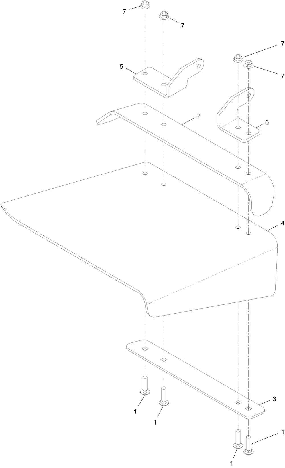 Deflector Assembly No. 144-2635 Diagram and Parts List for 74057 400000000 - 416414583 Toro Lawn Tractor