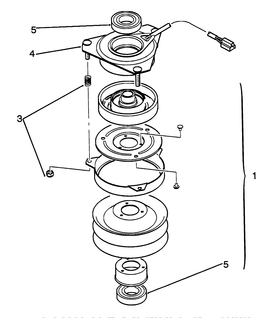 Clutch Assembly 92-1686 Diagram and Parts List for 72060 3900001 - 3999999 Toro Lawn Tractor