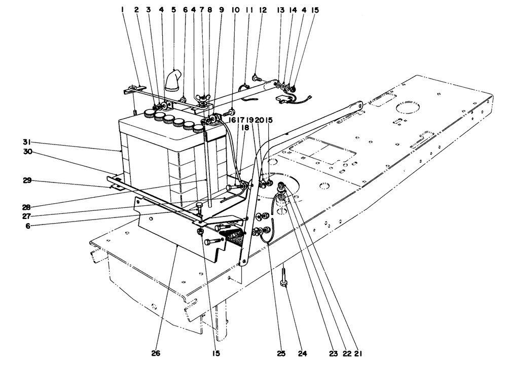 Electrical Assembly Diagram and Parts List for 55166 3000001 - 3999999 Toro Lawn Tractor