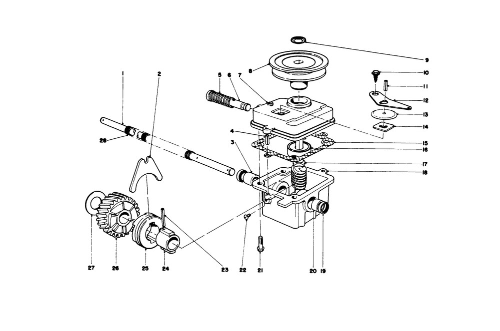 Gear Case Assembly Diagram and Parts List for 20690 8000001 - 8999999 Toro Lawn Mower