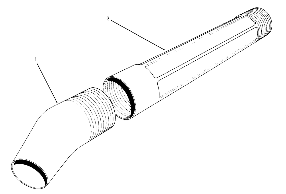 Blower Tube Assembly Diagram and Parts List for 51575 39000001 - 39999999 Toro Leaf Blower / Vacuum