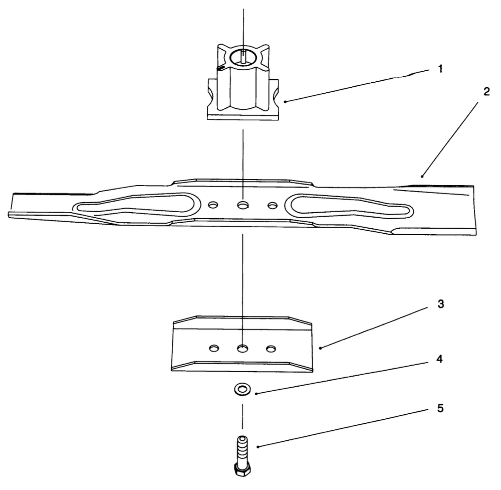 Blade Assembly Diagram and Parts List for 20913B 69000001 - 69999999 Toro Lawn Mower