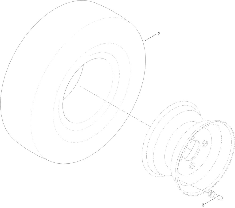 2 Ply Wheel And Tire Assembly No. 131-3670 Diagram and Parts List for 74781 316000001 - 316999999 Toro Lawn Tractor