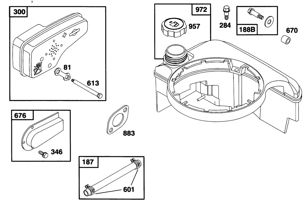 Engine Briggs & Stratton Model 12f802-0667-01 Diagram and Parts List for 20808B 6900001 - 6999999 Toro Lawn Mower