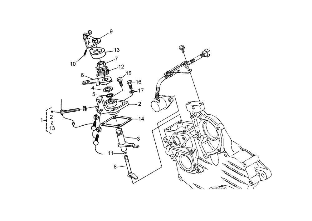 Speed Control Plate Assembly Diagram and Parts List for 74264TE (260000001-260999999)(2006) Toro Lawn Mower