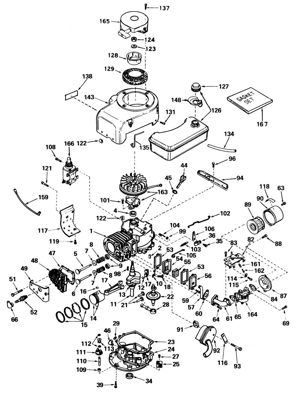 Tecumseh Engine Model No. V70-125183c Diagram and Parts List for 56044 0000001 - 0999999 Toro Lawn Tractor