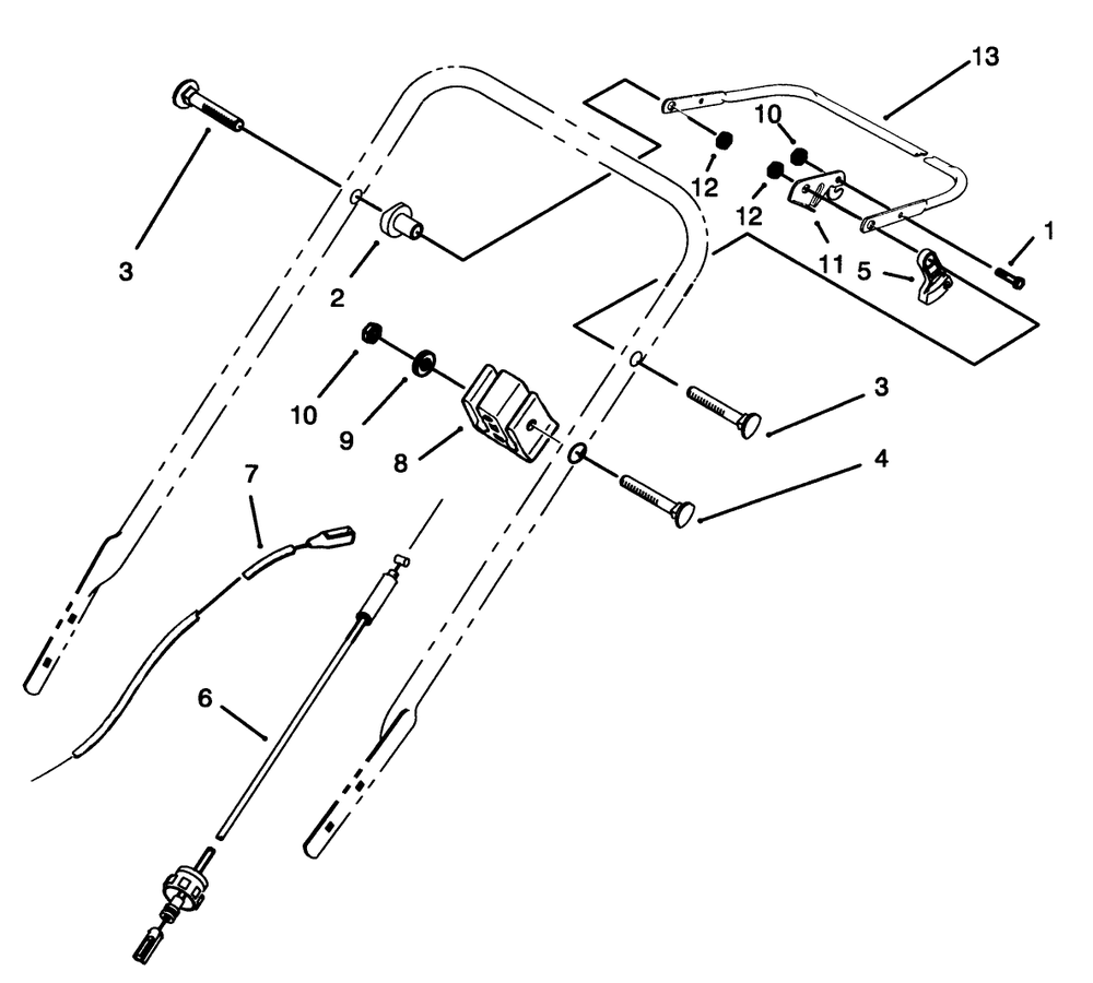 Traction Control Assembly Diagram and Parts List for 20437 49000001 - 49999999 Toro Lawn Mower