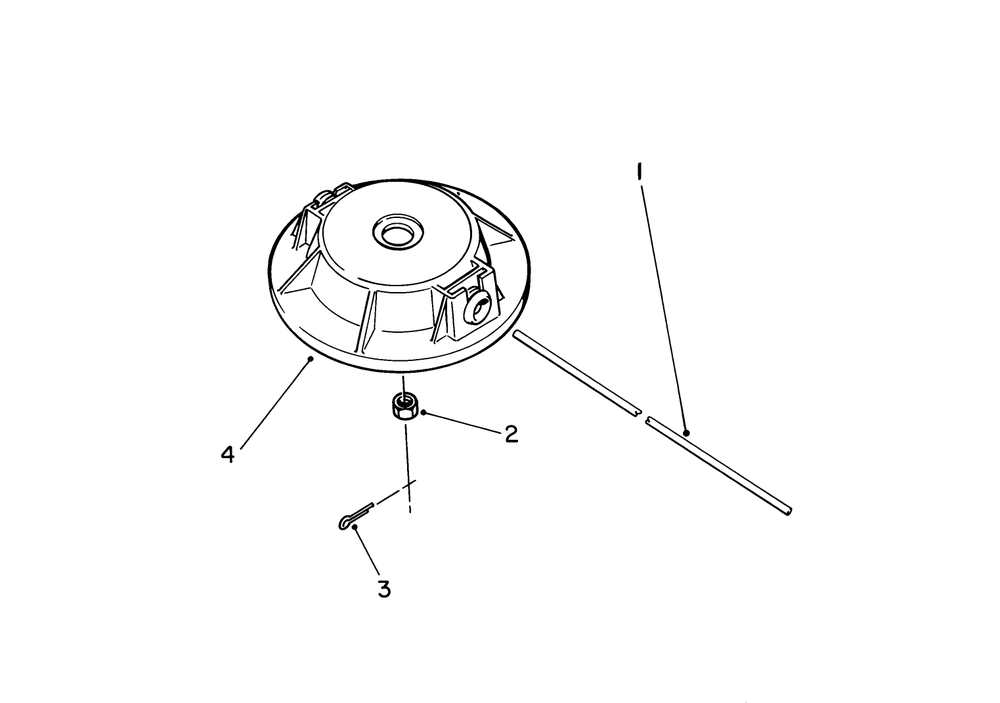 Non-Metallic Fixed Line Cutting Head (Optional) Diagram and Parts List for 51675 1000001 - 1999999 Toro Trimmer