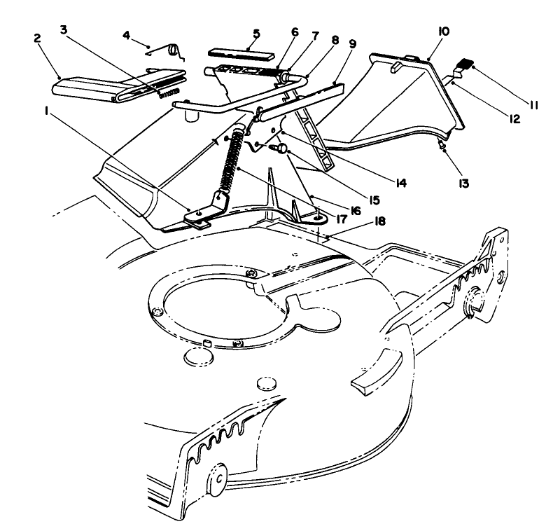 Recycler Bagging Klt Model No. 59174 (Optional) Diagram and Parts List for 20218 1000001 - 1999999 Toro Lawn Mower