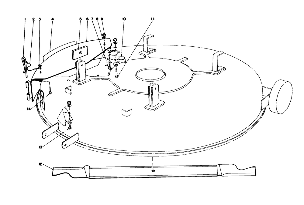 Mulcher Kit Model 59155 (Optional) Diagram and Parts List for 56155 5000001 - 5999999 Toro Lawn Tractor