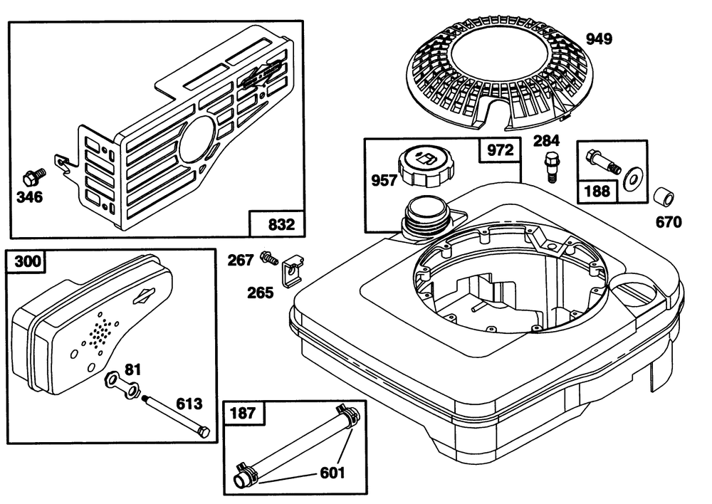 Engine Briggs & Stratton Model 122702-0182-01 Diagram and Parts List for 20907B 3900001 - 3999999 Toro Lawn Mower