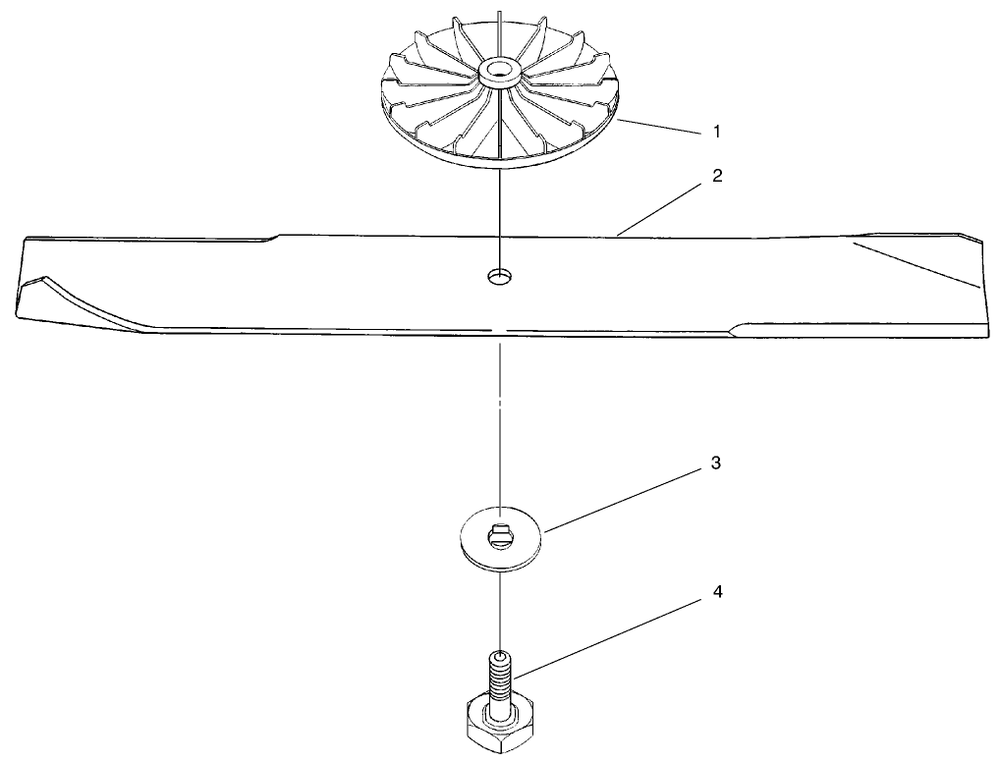 Blade Assembly Diagram and Parts List for 21050 8900001 - 8999999 Toro Lawn Mower