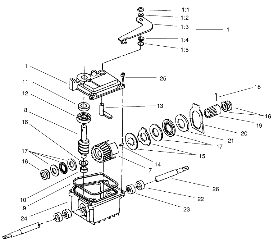 Gear Case Assembly 93-4073 Diagram and Parts List for 21013 8900001 - 8999999 Toro Lawn Mower