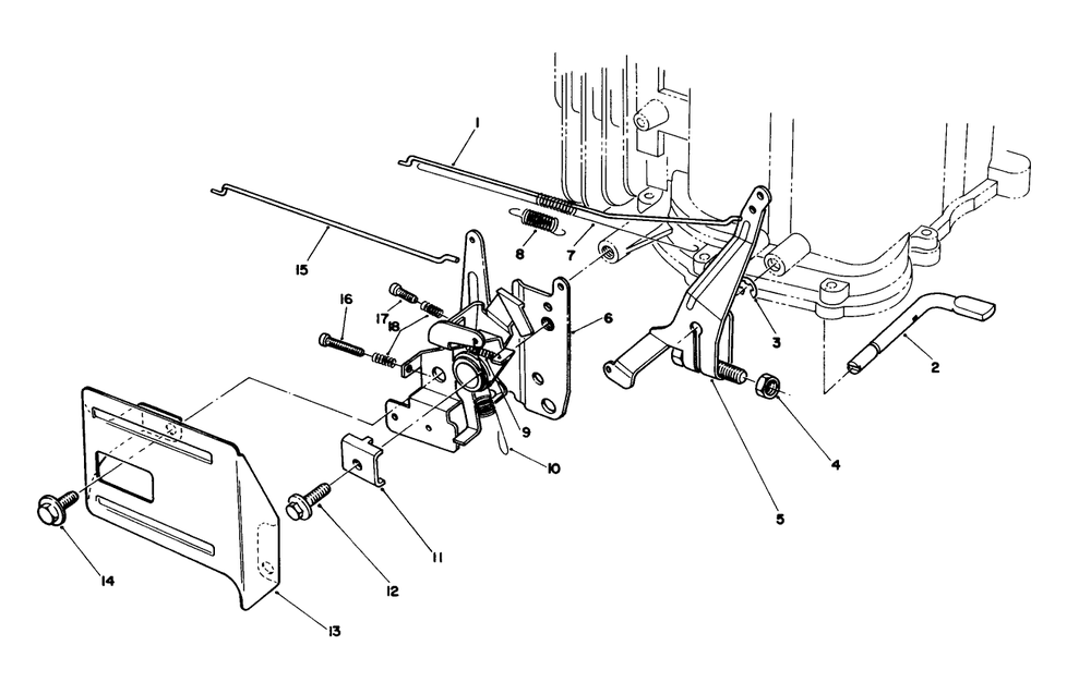 Governor Assembly (Model No. Vmh7) Diagram and Parts List for 20526C 8000001 - 8999999 Toro Lawn Mower