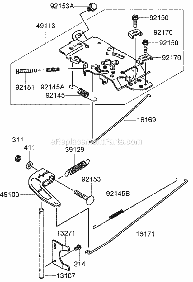 Control Equipment Assembly Kawasaki Fh770d-As Diagram and Parts List for 74238 270000001-270999999 Toro Lawn Mower