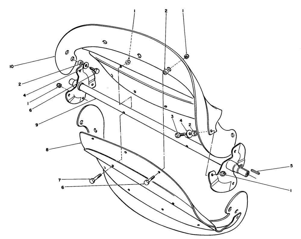 Rotor Assembly Diagram and Parts List for 38181 1000001 - 1999999 Toro Snow Blower