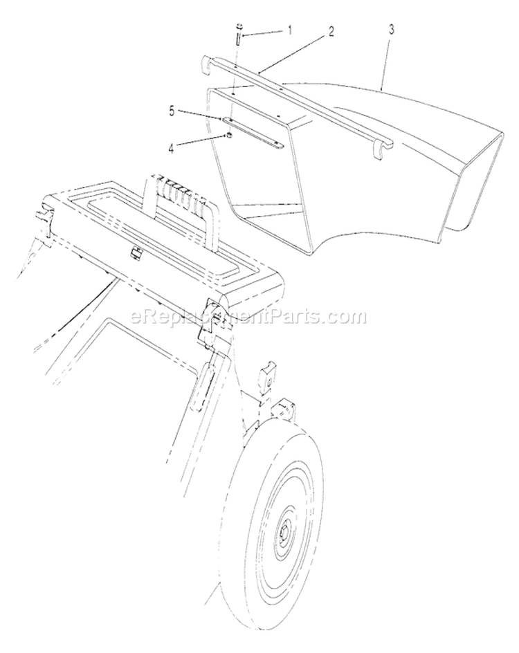 Side Discharge Chute Model No. 59112 Diagram and Parts List for 26562 0000001-0999999 - 1990 Toro Lawn Mower