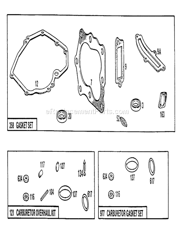 Engine Model 124702-0136-01 Diagram and Parts List for 26562 1000001-1999999 - 1991 Toro Lawn Mower