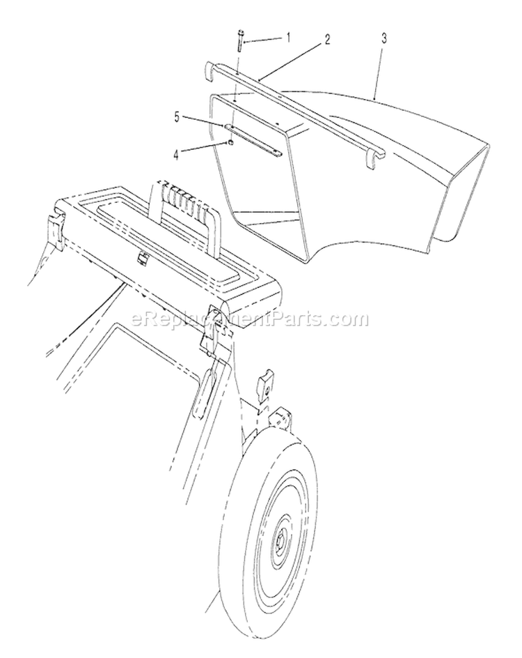 Side Discharge Chute Model No. 59112 Diagram and Parts List for 26620BF 1000001-1999999 - 1991 Toro Lawn Mower