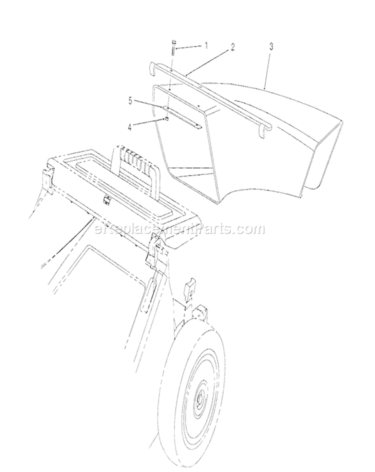 Side Discharge Chute Model No. 59112 Diagram and Parts List for 26620BG 0009001-0999999 - 1990 Toro Lawn Mower