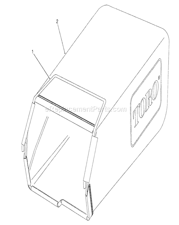 Grass Bag Assembly Model 26620b Diagram and Parts List for 26620B 1000001-1999999 - 1991 Toro Lawn Mower