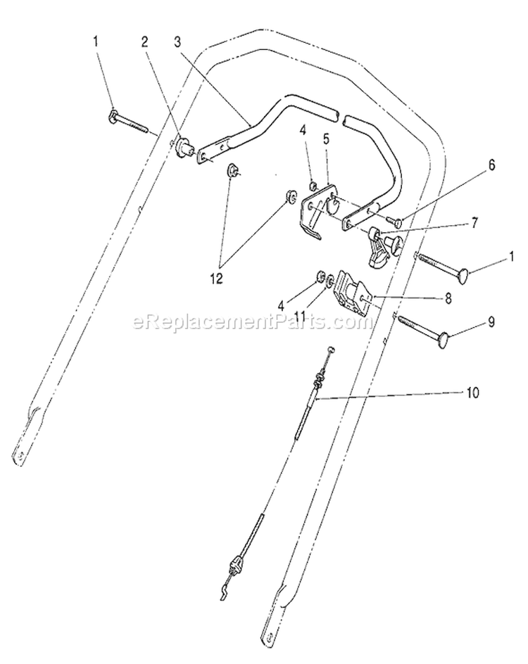 Traction Control Assembly Diagram and Parts List for 26620B 2000001-2999999 - 1992 Toro Lawn Mower