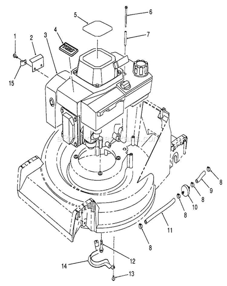 Engine Assembly Diagram and Parts List for 26620C 9000001-9999999 - 1989 Toro Lawn Mower