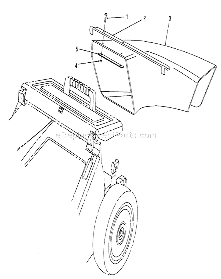 Side Discharge Chute Diagram and Parts List for 26621B 2000001-2999999 - 1992 Toro Lawn Mower