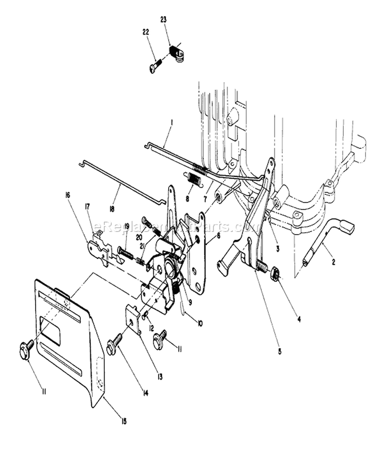Governor Assembly Diagram and Parts List for 26621B 2000001-2999999 - 1992 Toro Lawn Mower