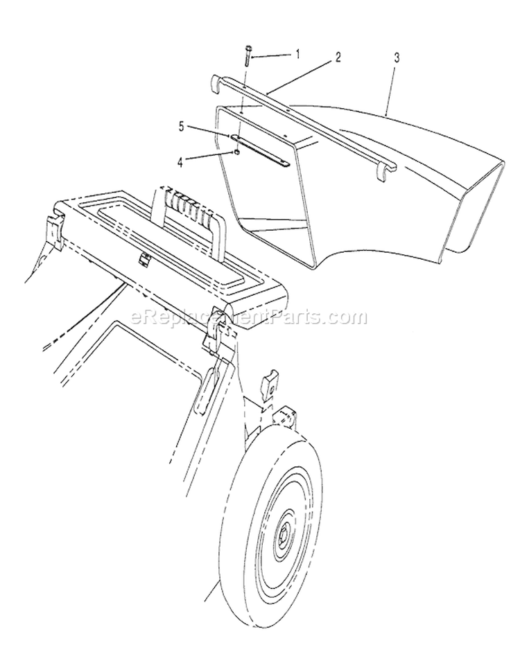 Side Discharge Chute Diagram and Parts List for 26622 0003101-0999999 - 1990 Toro Lawn Mower