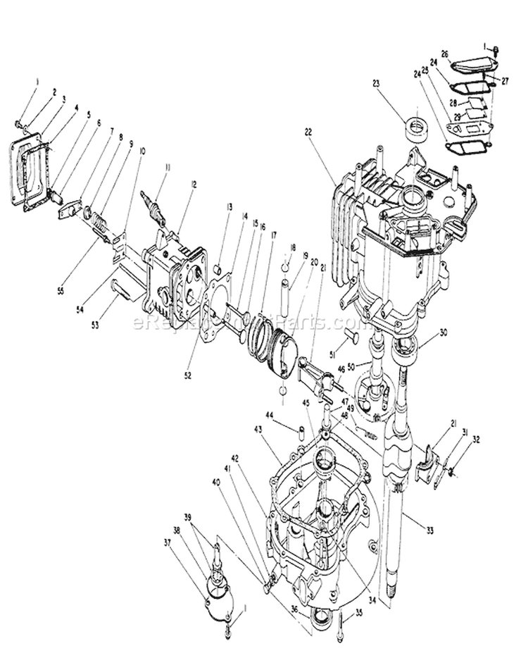 Crankcase Assembly Diagram and Parts List for 26622 0003101-0999999 - 1990 Toro Lawn Mower