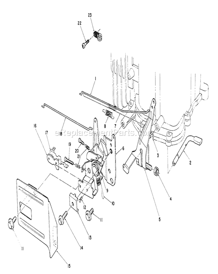 Governor Assembly Diagram and Parts List for 26622 0003101-0999999 - 1990 Toro Lawn Mower