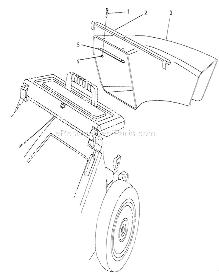 Side Discharge Chute Diagram and Parts List for 26622 1000001-1999999 - 1991 Toro Lawn Mower