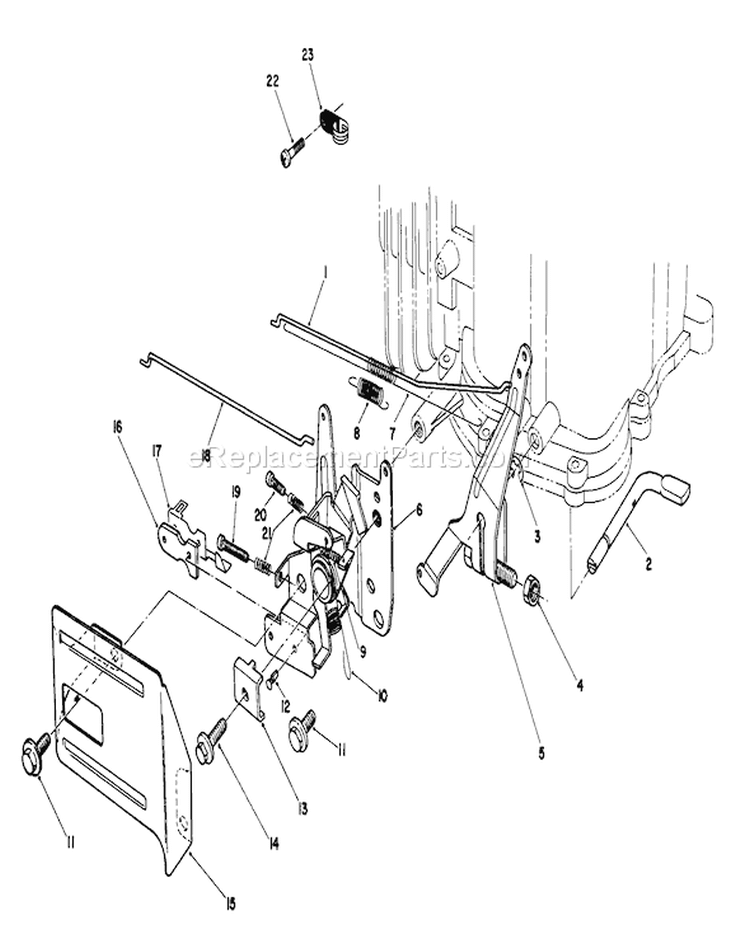 Governor Assembly Diagram and Parts List for 26624 9000001-9999999 - 1989 Toro Lawn Mower
