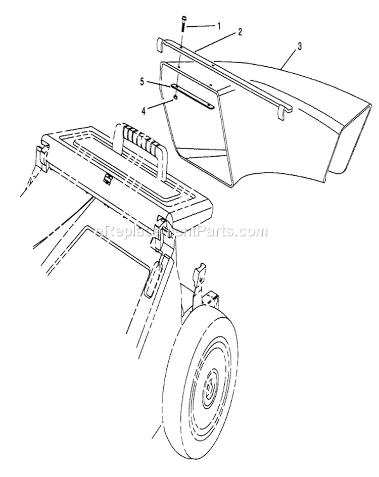 Side Discharge Chute Diagram and Parts List for 26624 8000001-8999999 - 1988 Toro Lawn Mower
