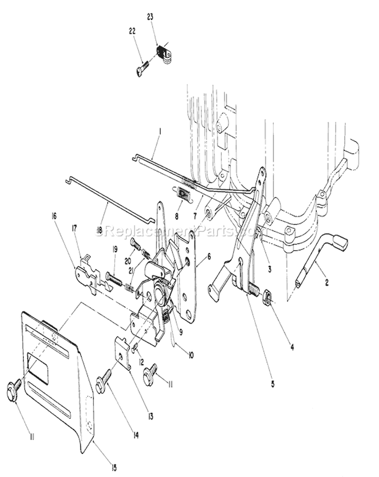 Governor Assembly Diagram and Parts List for 26625B 1000001-1999999 - 1991 Toro Lawn Mower