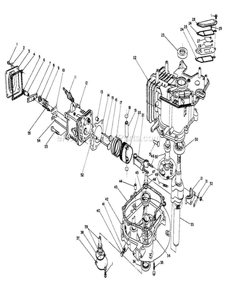 Crankcase Assembly Diagram and Parts List for 26625CS 9000001-9999999 - 1989 Toro Lawn Mower
