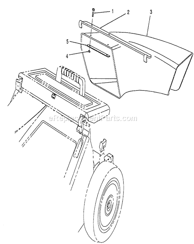 Side Discharge Chute Diagram and Parts List for 26626 1000001-1999999 - 1991 Toro Lawn Mower