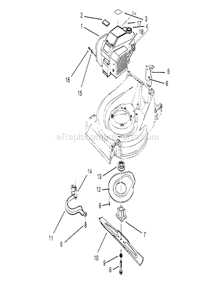 Engine Assembly Diagram and Parts List for 26630BC 4900001-4999999 - 1994 Toro Lawn Mower
